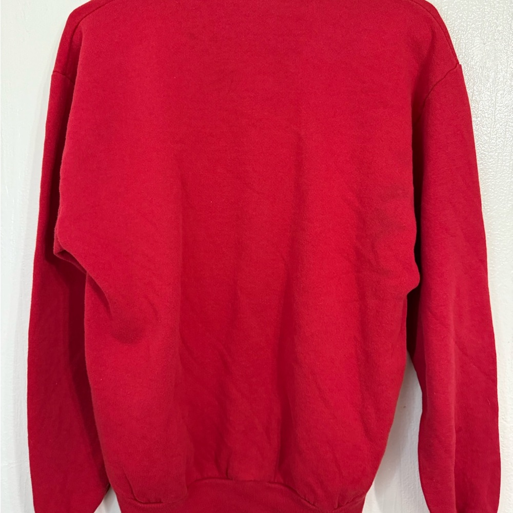 Vintage Morning Sun Santa Claws Cat Graphic Print Sweater Red Size Medium - Picture 7 of 9
